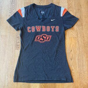 Nike Oklahoma State Cowboys Top Gray V-Neck Size Small